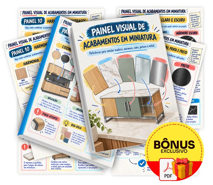 Painel Visual de Acabamentos em Miniatura